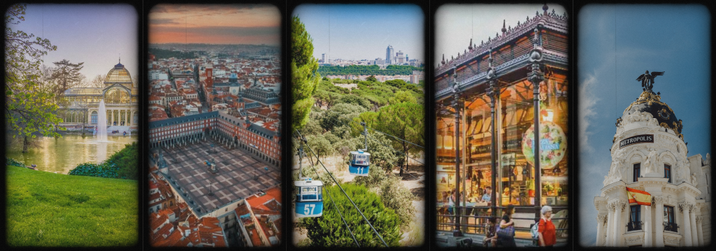 Madrid wide collage
