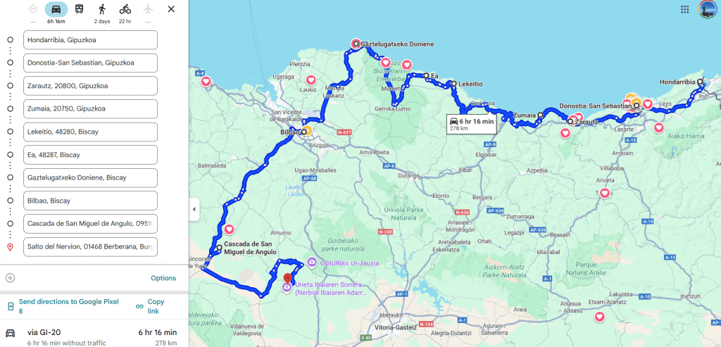 Pais Vasco road trip plan in Spain