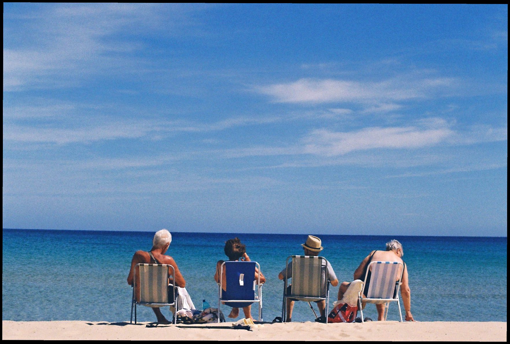 Old friends on a Sardinian beach