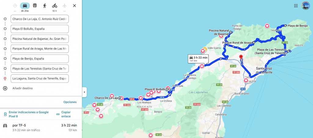 A 3-hour day road trip around North Tenerife
