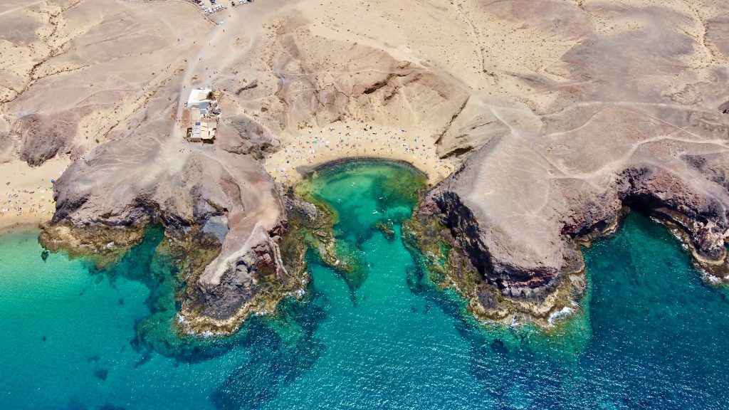 Playa del Papagayo seen from above