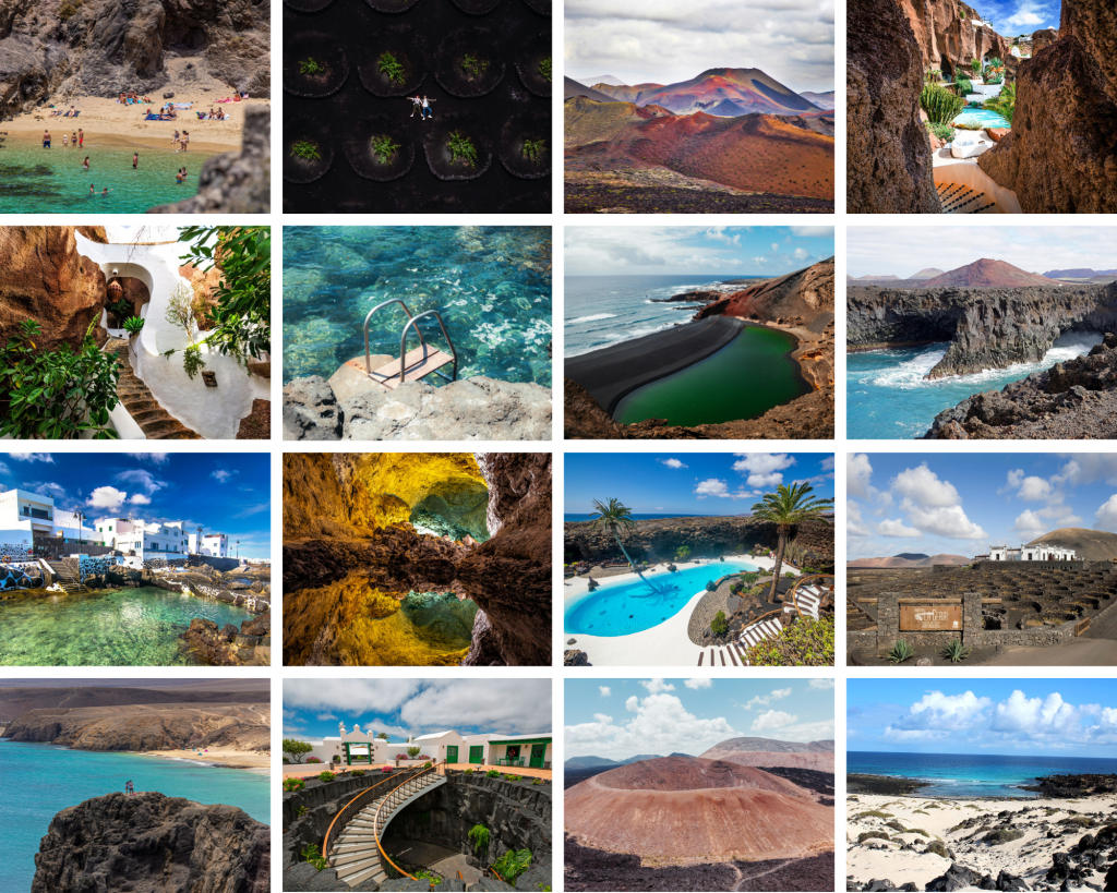 Lanzarote road trip photo collage