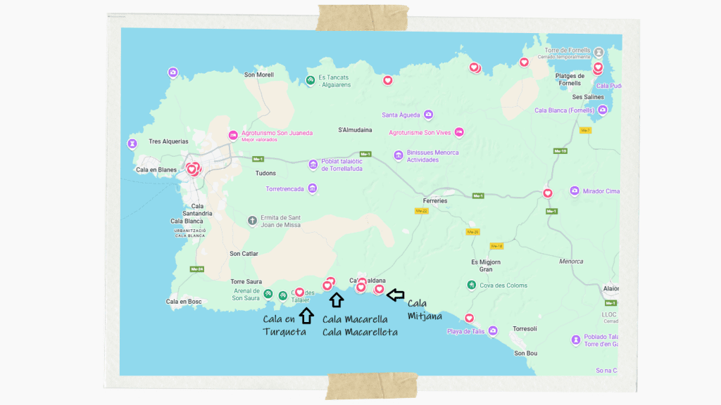 Menorca beaches south