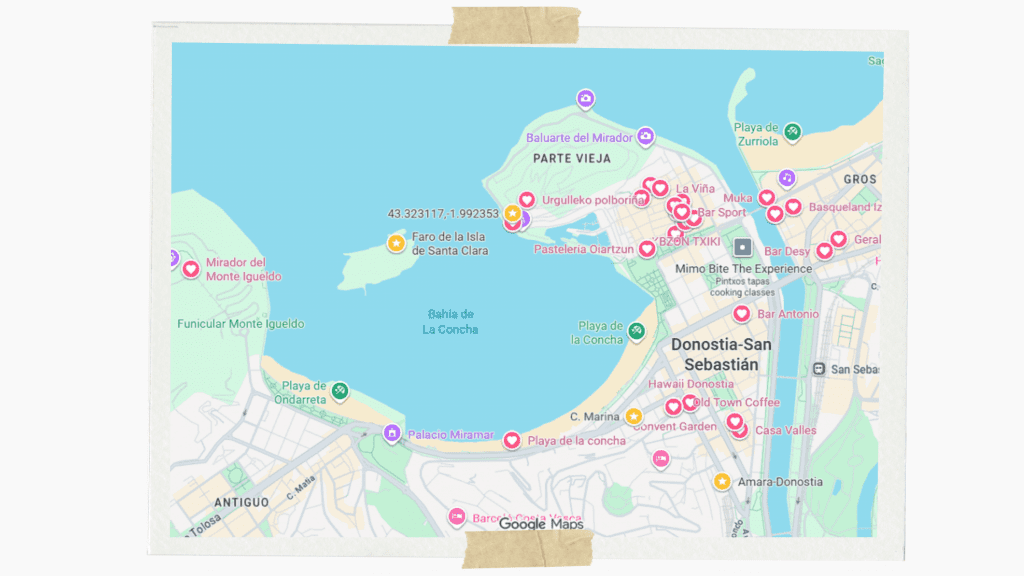 San Sebastian map
